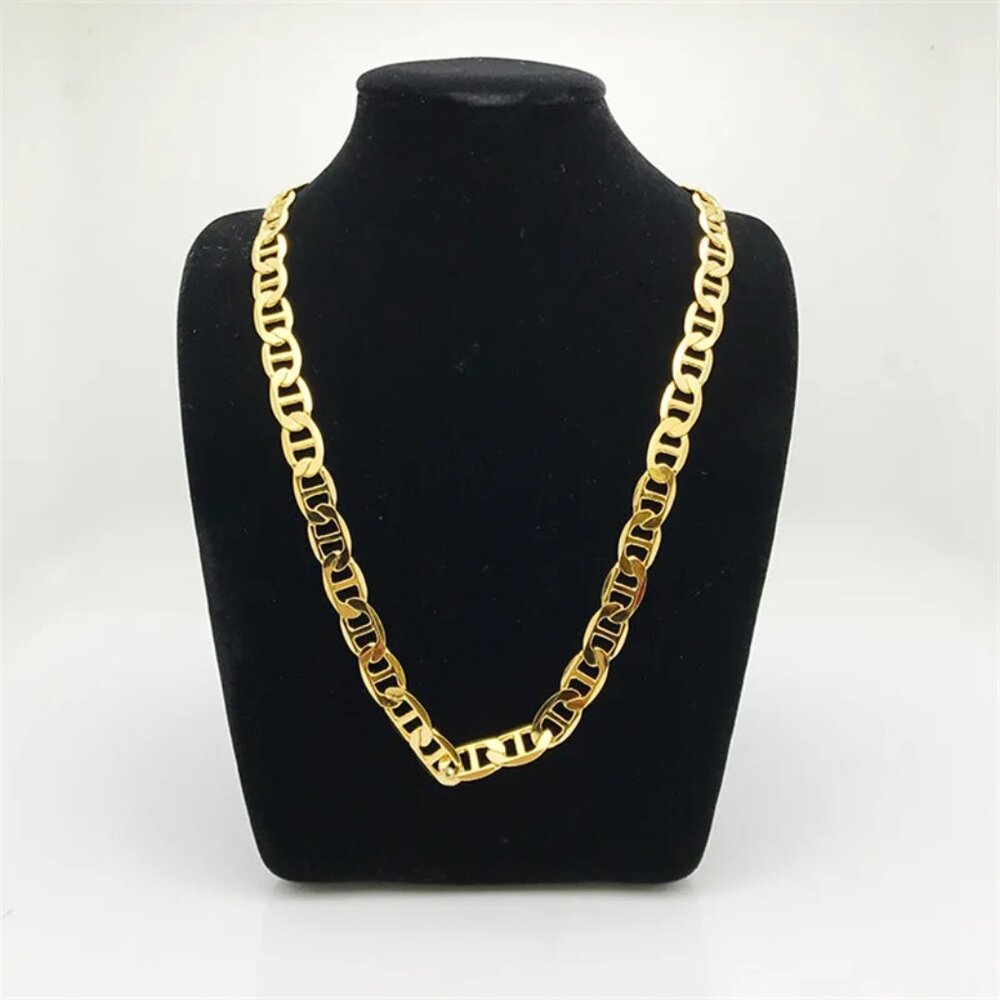 Beautiful 20" Mariner Link Necklace, 6mm Wide, Yellow Gold 🥇 - Picture 2 of 7